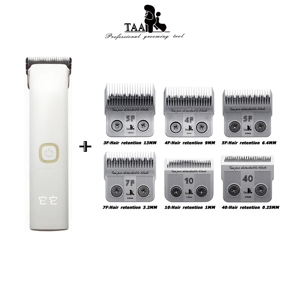 TAA Dog Electric Clippers Sets Professional Pet Grooming Clipper for Dog Pet Hair Clipper Accessories Metallurgy Steel Blade T1