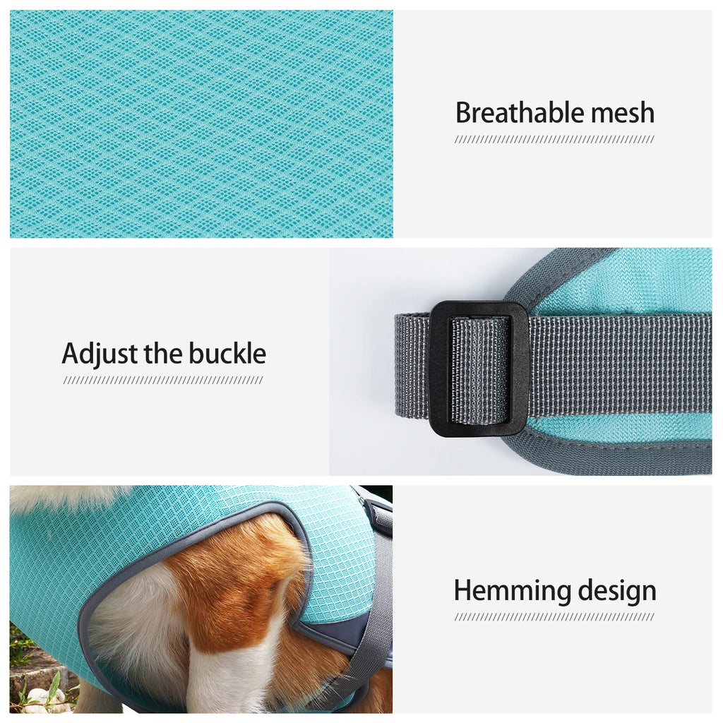 Cooling Vest - Breathable Dog Vest for Hot Summer Days - Adjustable & Lightweight Cooling Jacket with Reflective Strips