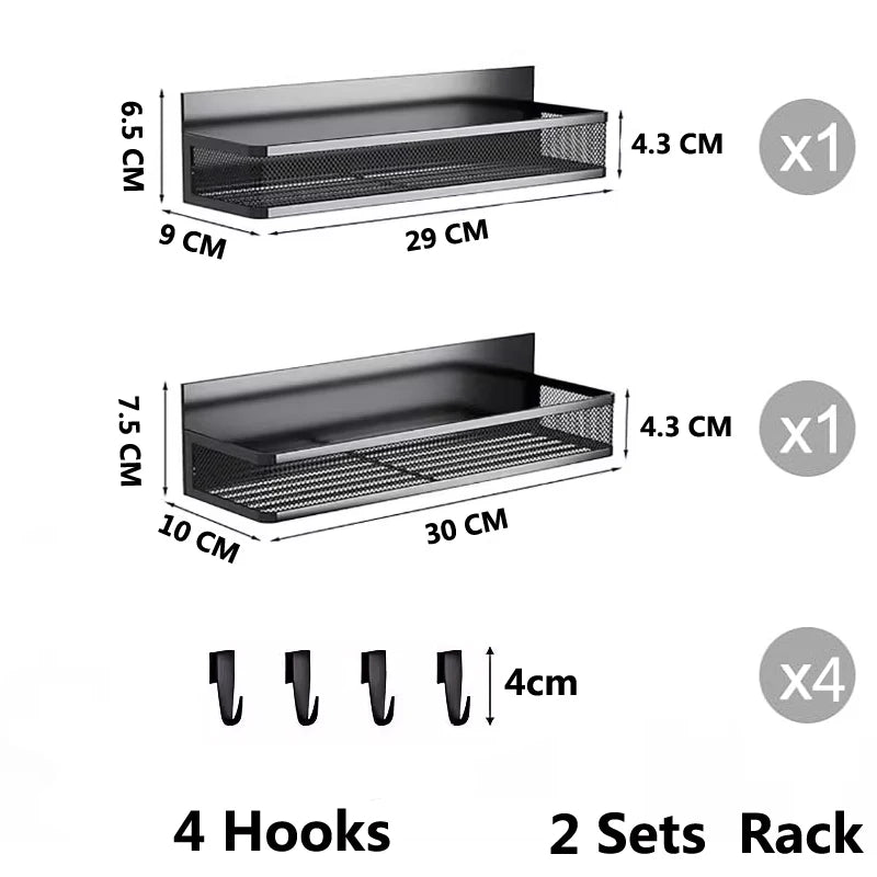 Metal Magnetic Spice Storage Rack for Refrigerator Oven Magnetic Fridge Shelf for DIY Kitchen Spice Organizer Magnetic Shelf