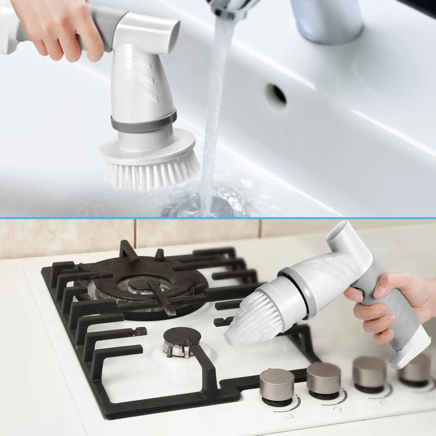 2026 New Upgrade Electric Spin Scrubber,Bathroom Shower Electric Scrubber forCleaning Power Cleaning Brush Rechargeable Cordless
